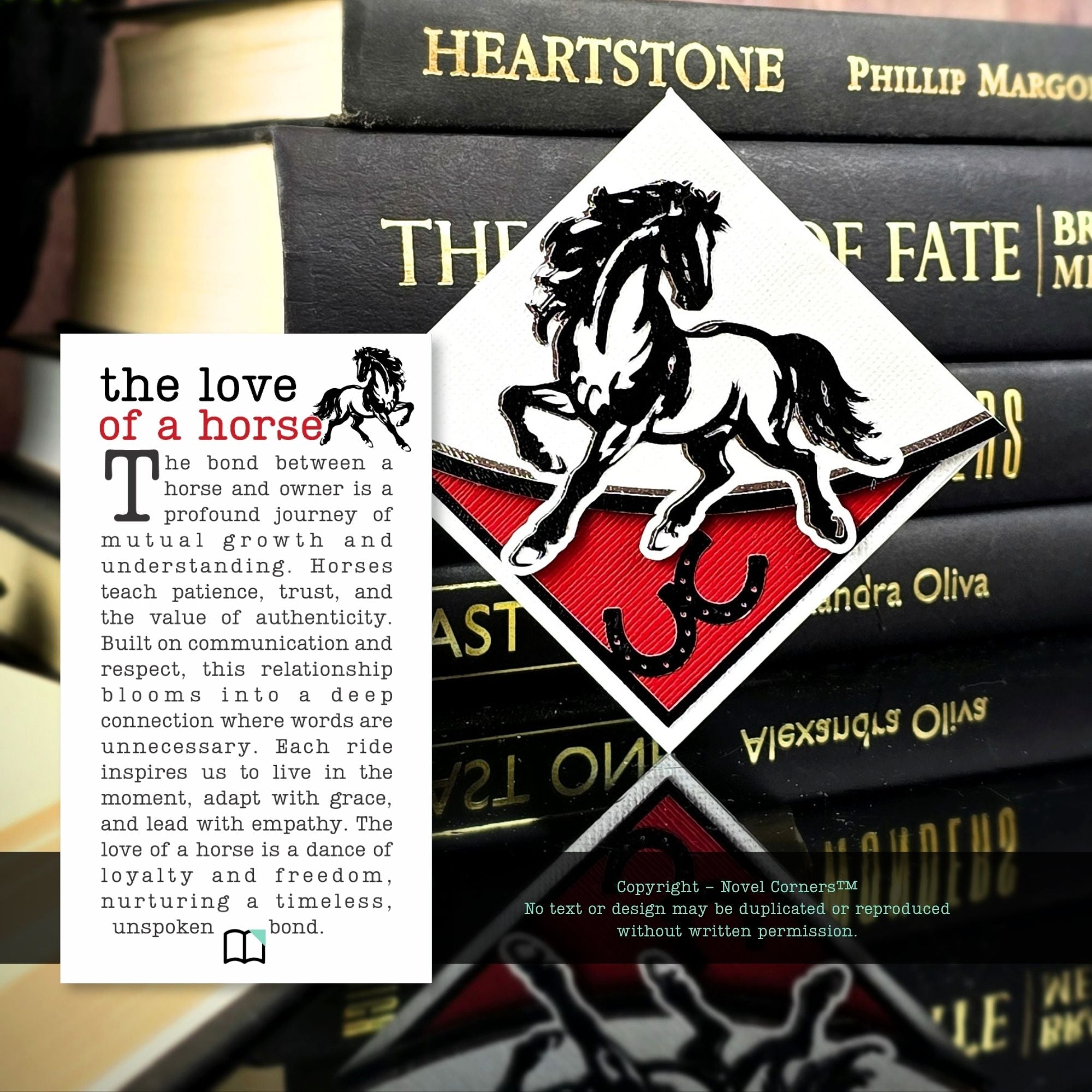 Gallant Horse Signature Corner Bookmark