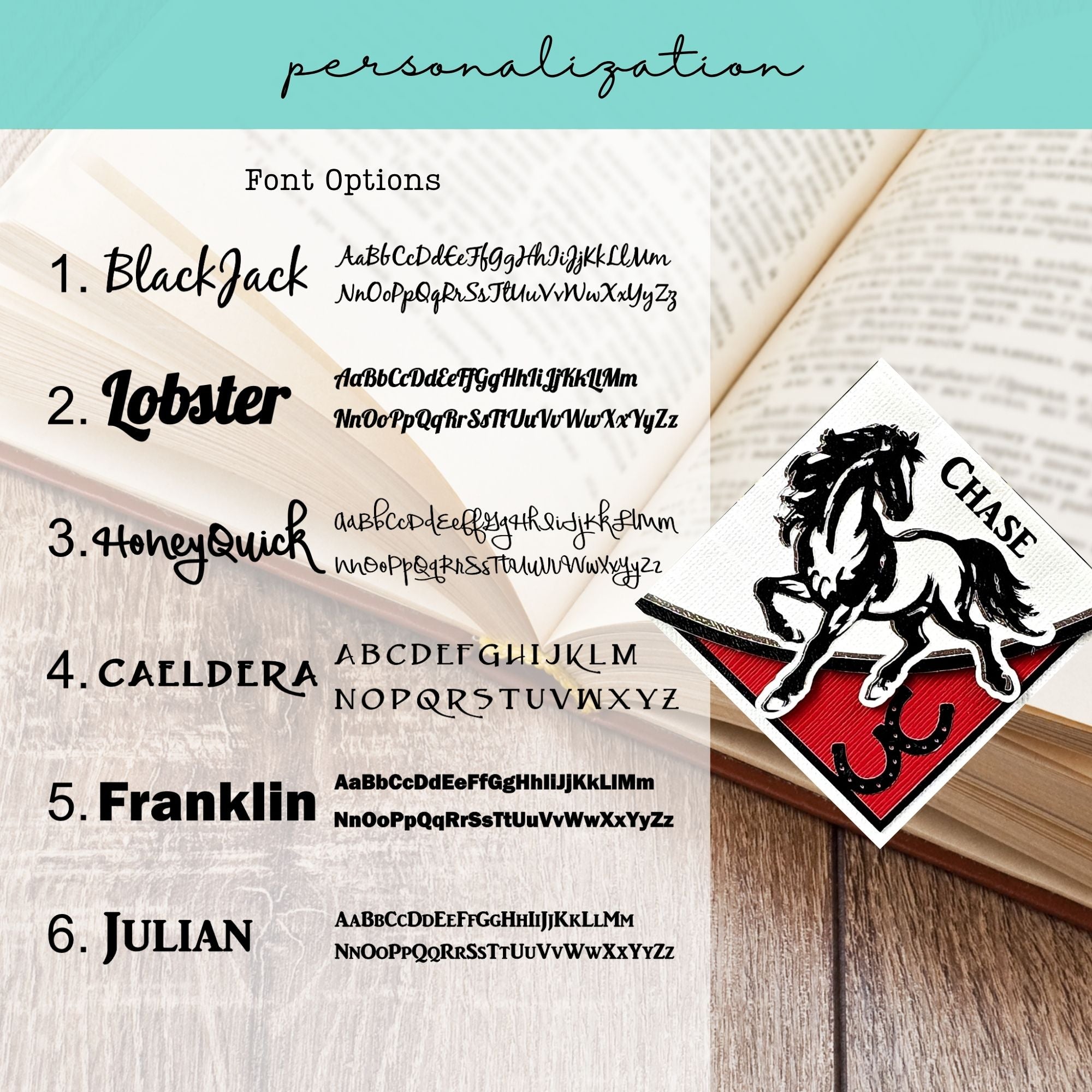 Gallant Horse Signature Corner Bookmark