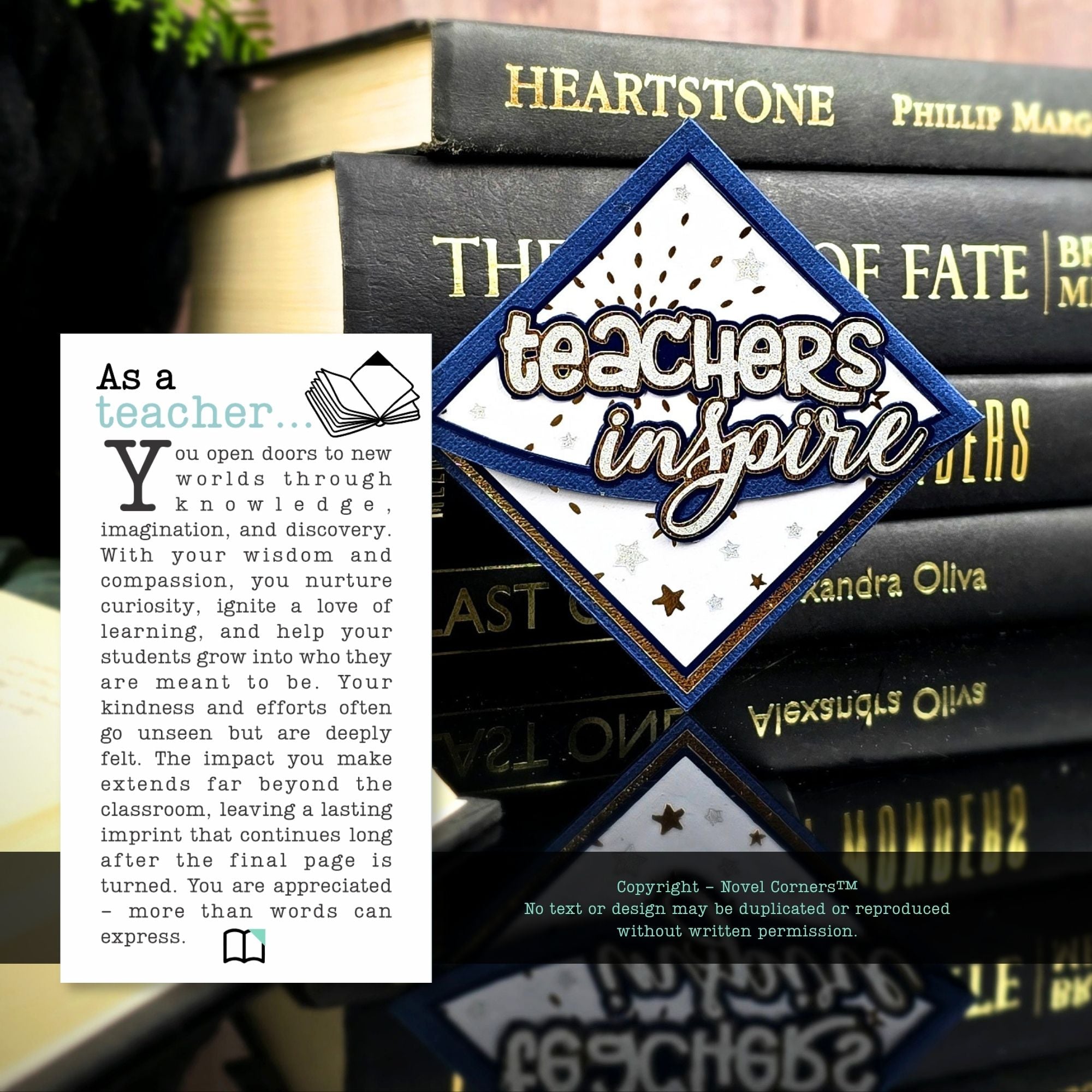 Teachers Inspire Signature Corner Bookmark