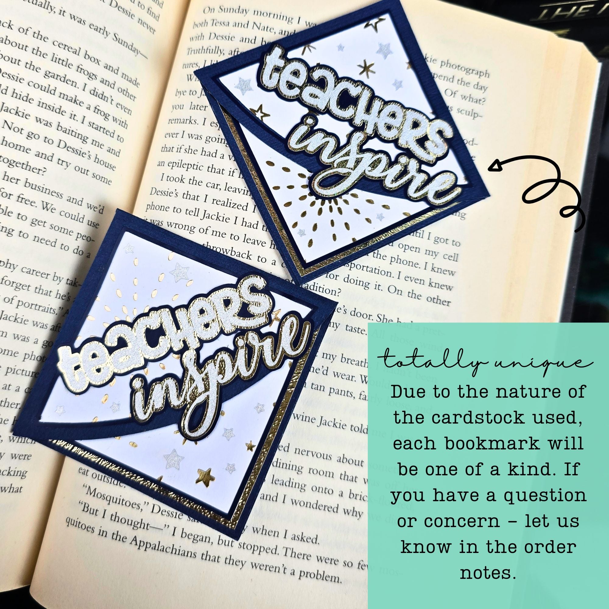 Teachers Inspire Signature Corner Bookmark