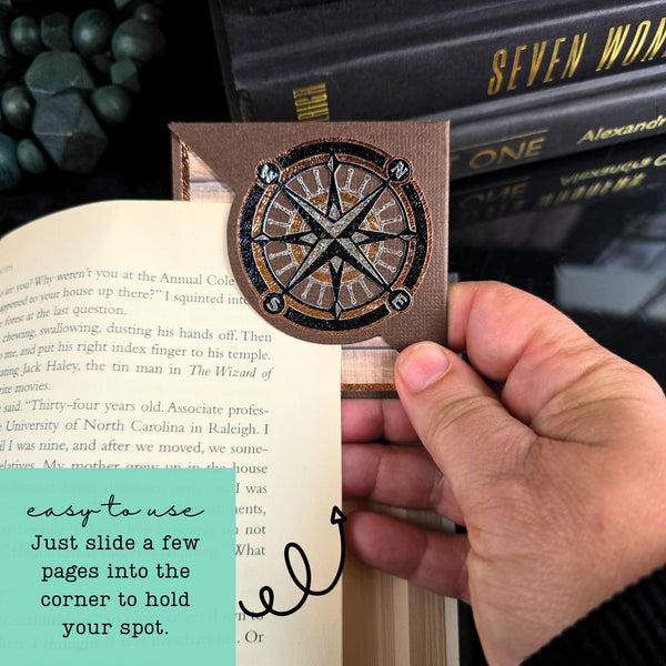Compass Signature Corner Bookmark