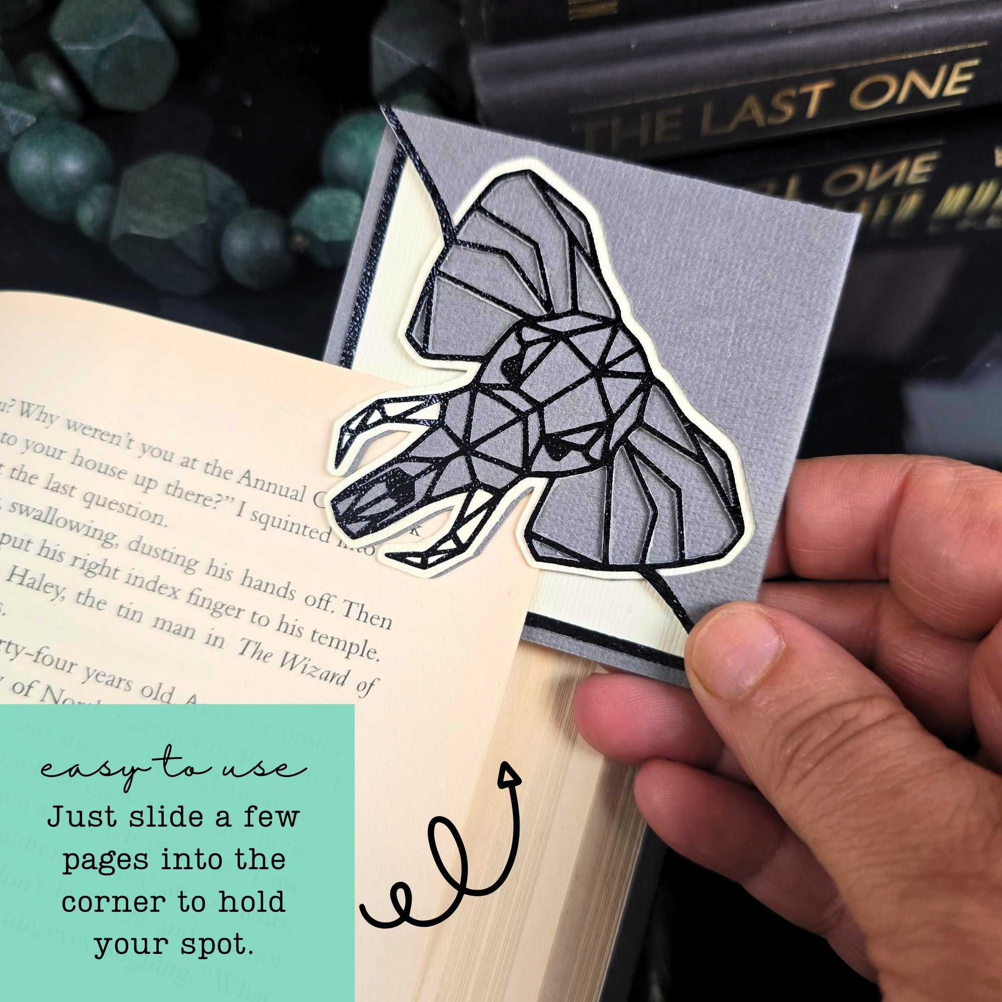 Geo Elephant Signature Corner Bookmark