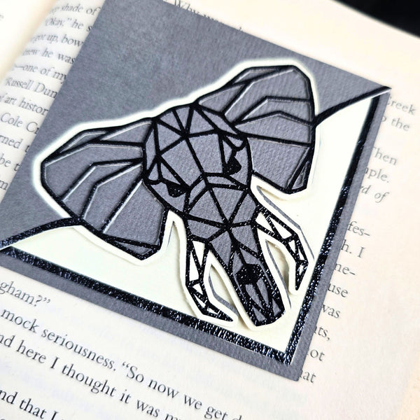Geo Elephant Signature Corner Bookmark