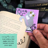 Kitty Among the Flowers Purple Signature Corner Bookmark