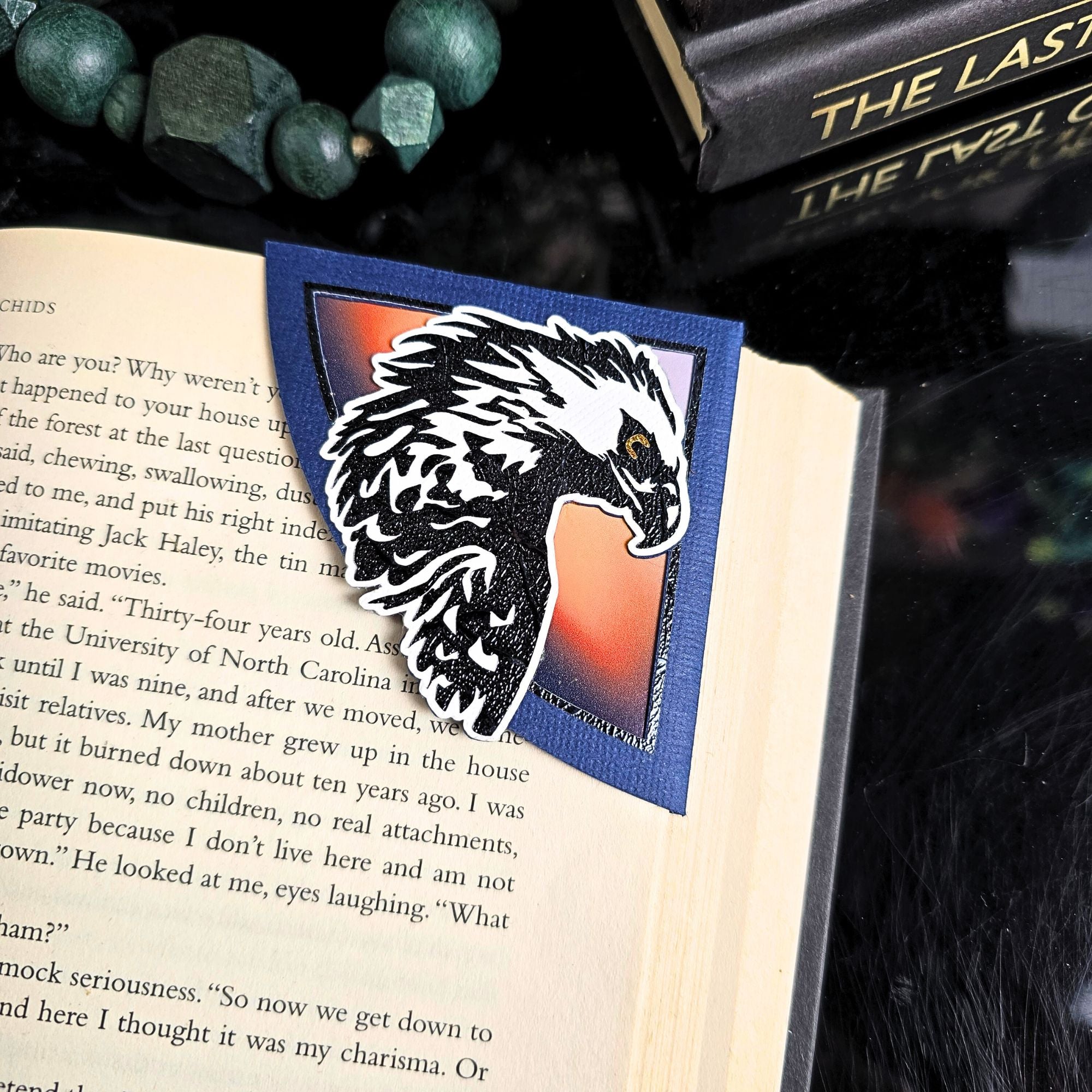 Patriotic Eagle Signature Handmade Corner Bookmark
