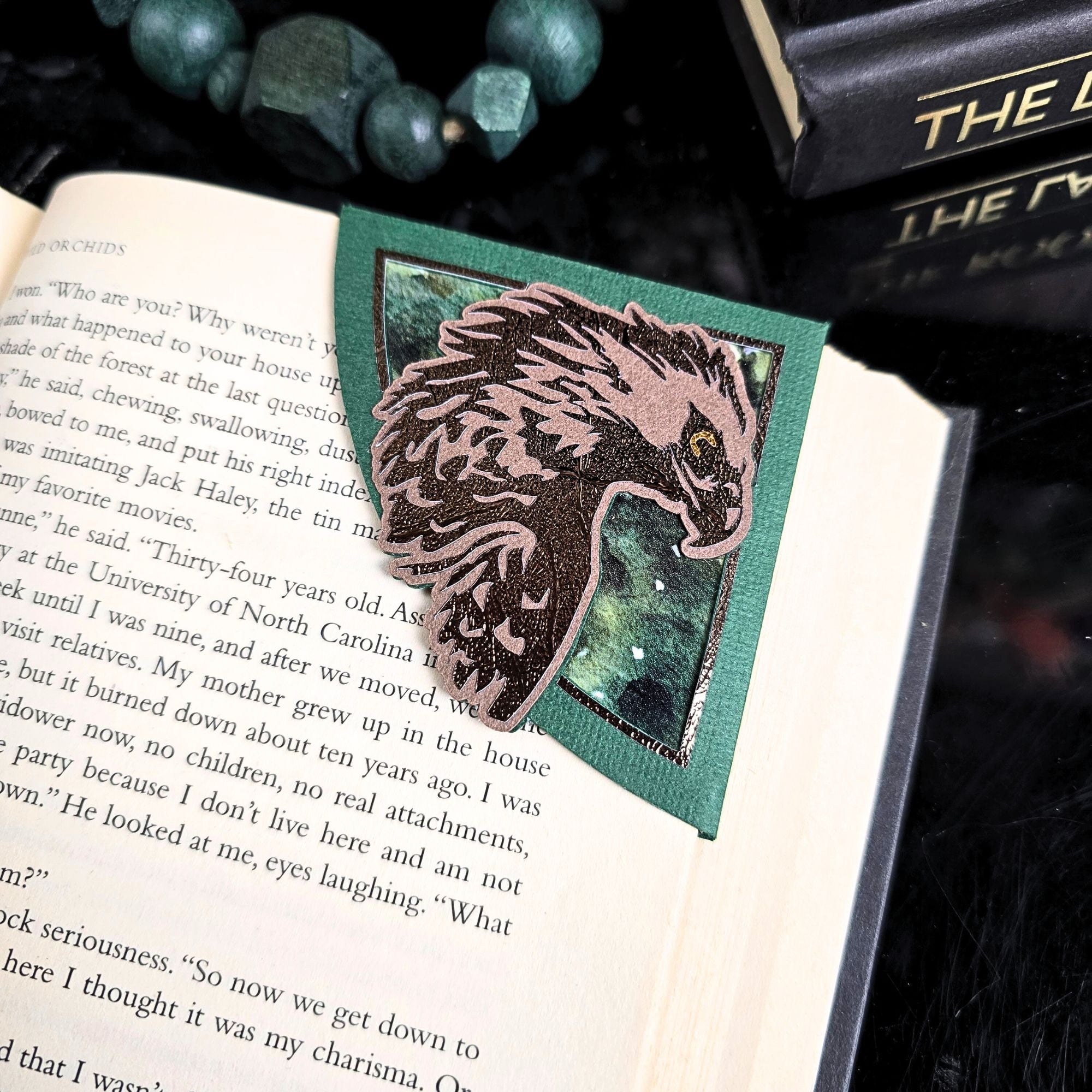 Watchful Hawk Eagle Signature Handmade Corner Bookmark