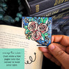 Stained Glass Roses Deluxe Handmade Corner Bookmark