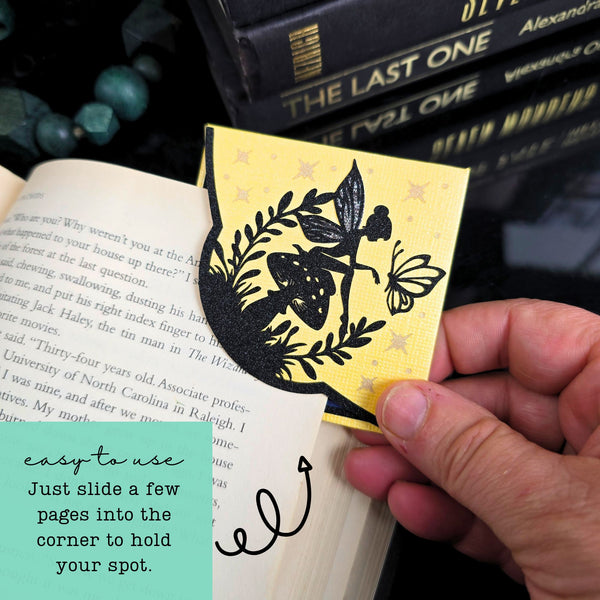 Silver Wing Fairy Deluxe Corner Bookmark