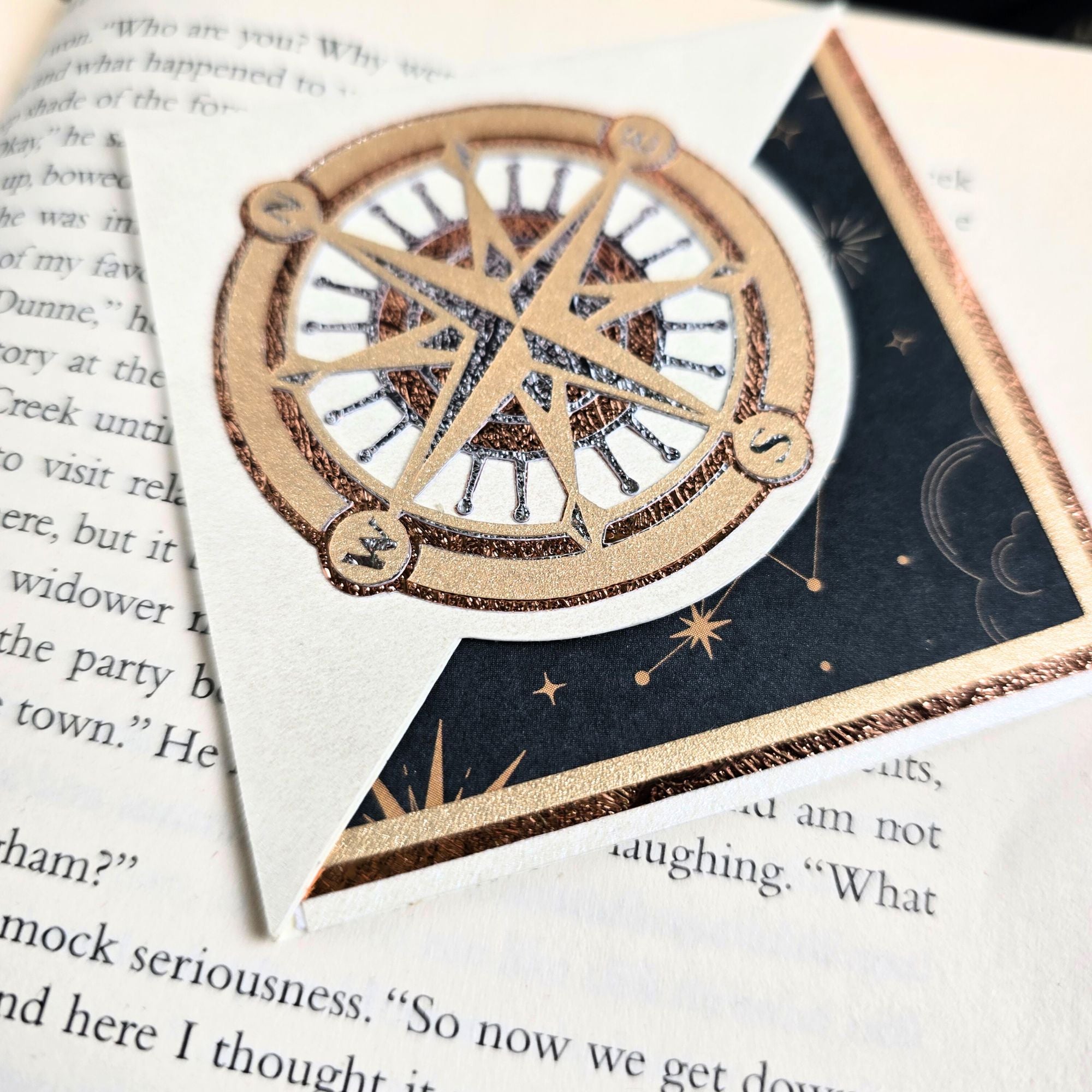 Delicate Compass Signature Corner Bookmark