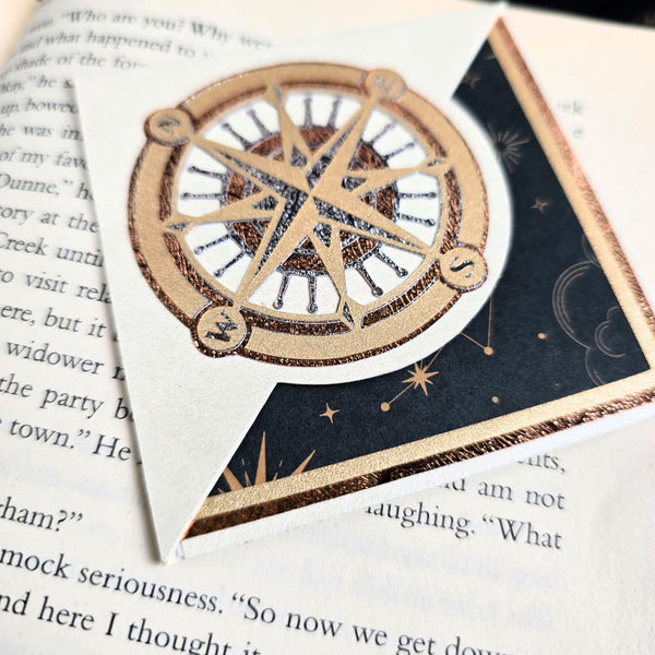 Delicate Compass Signature Corner Bookmark