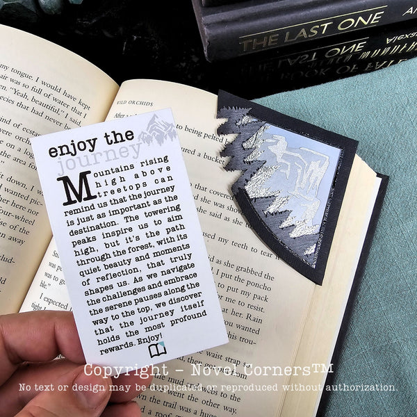 Enjoy the Journey Mountain Deluxe Bookmark + Card Gift Set