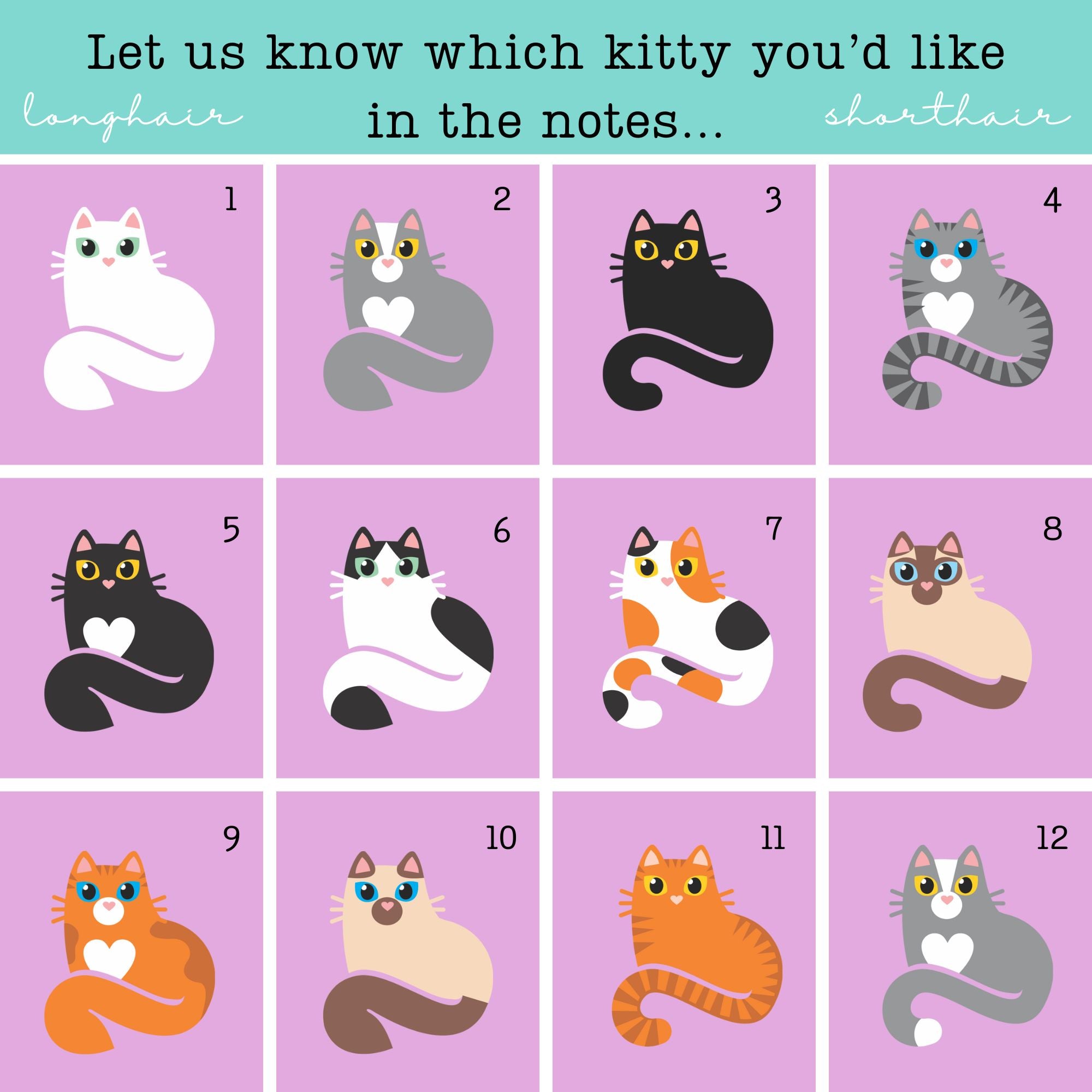 Kitty Among the Flowers Purple Signature Corner Bookmark