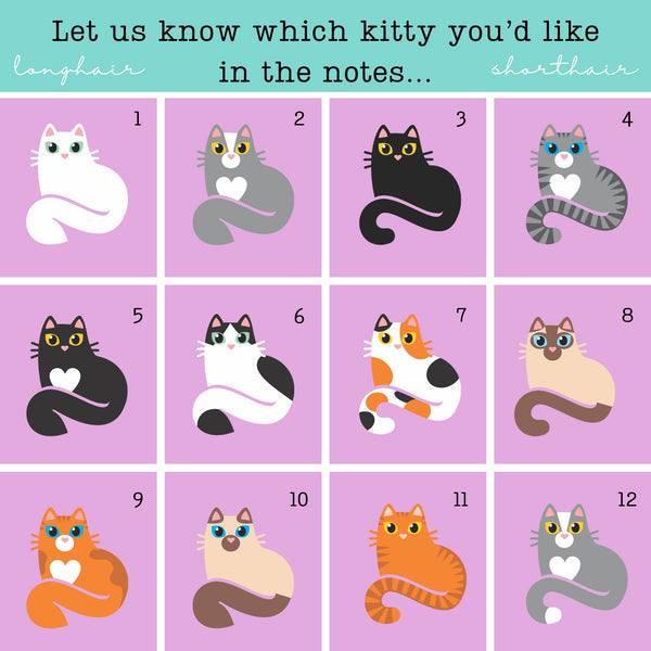 Kitty Among the Flowers Purple Signature Corner Bookmark