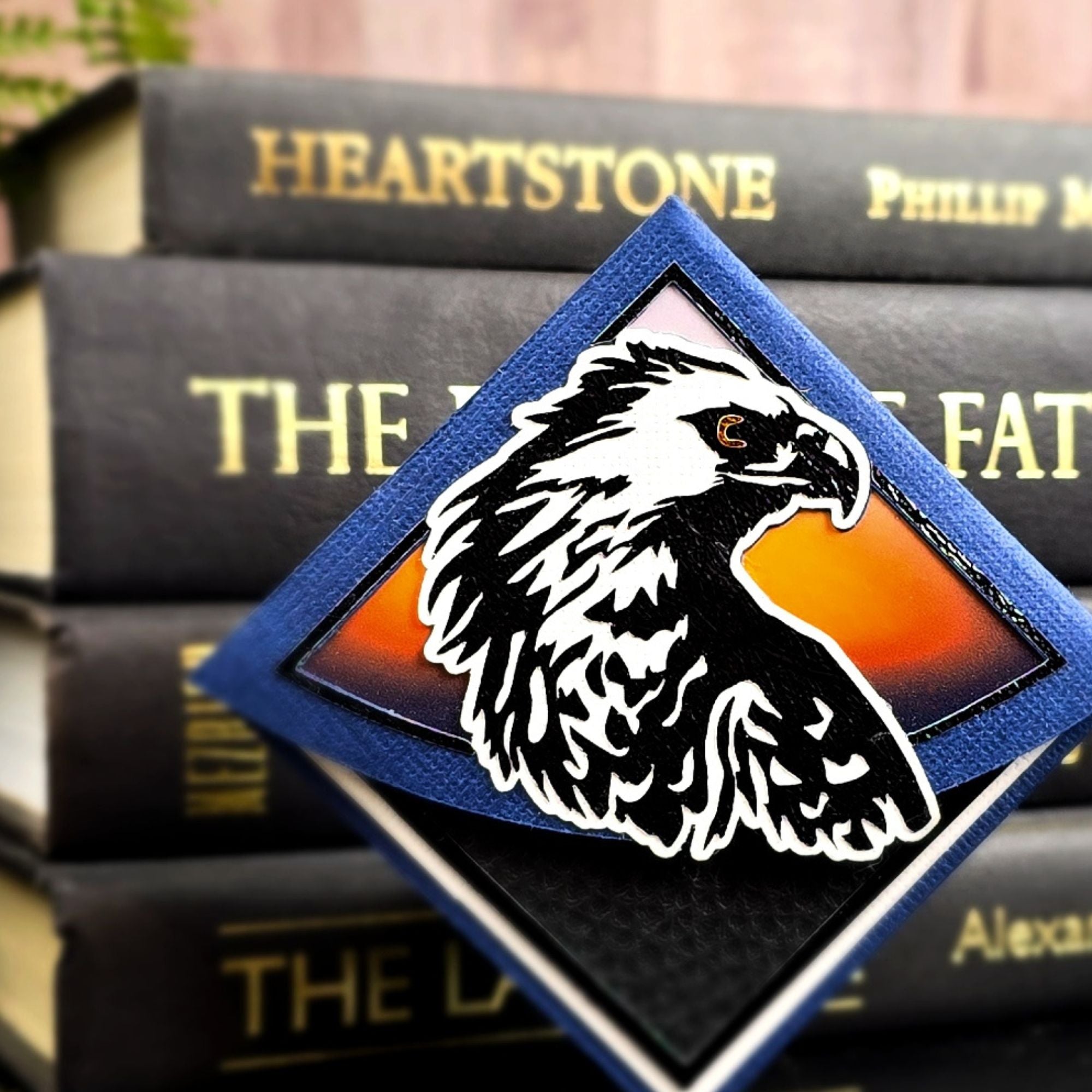 Patriotic Eagle Signature Handmade Corner Bookmark