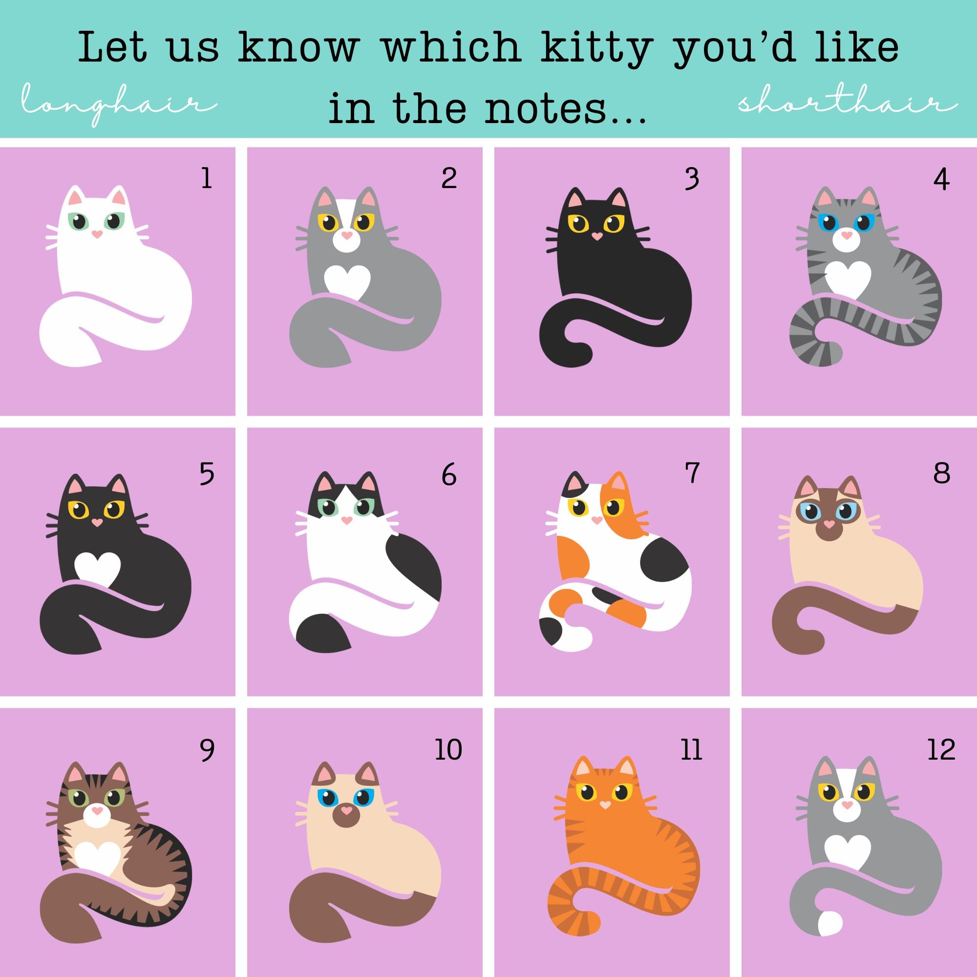 Kitty Among the Flowers Purple Signature Corner Bookmark