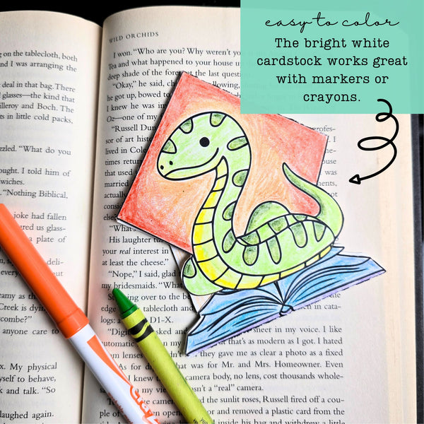 Color a Reading Buddy - Kids Bookmarks