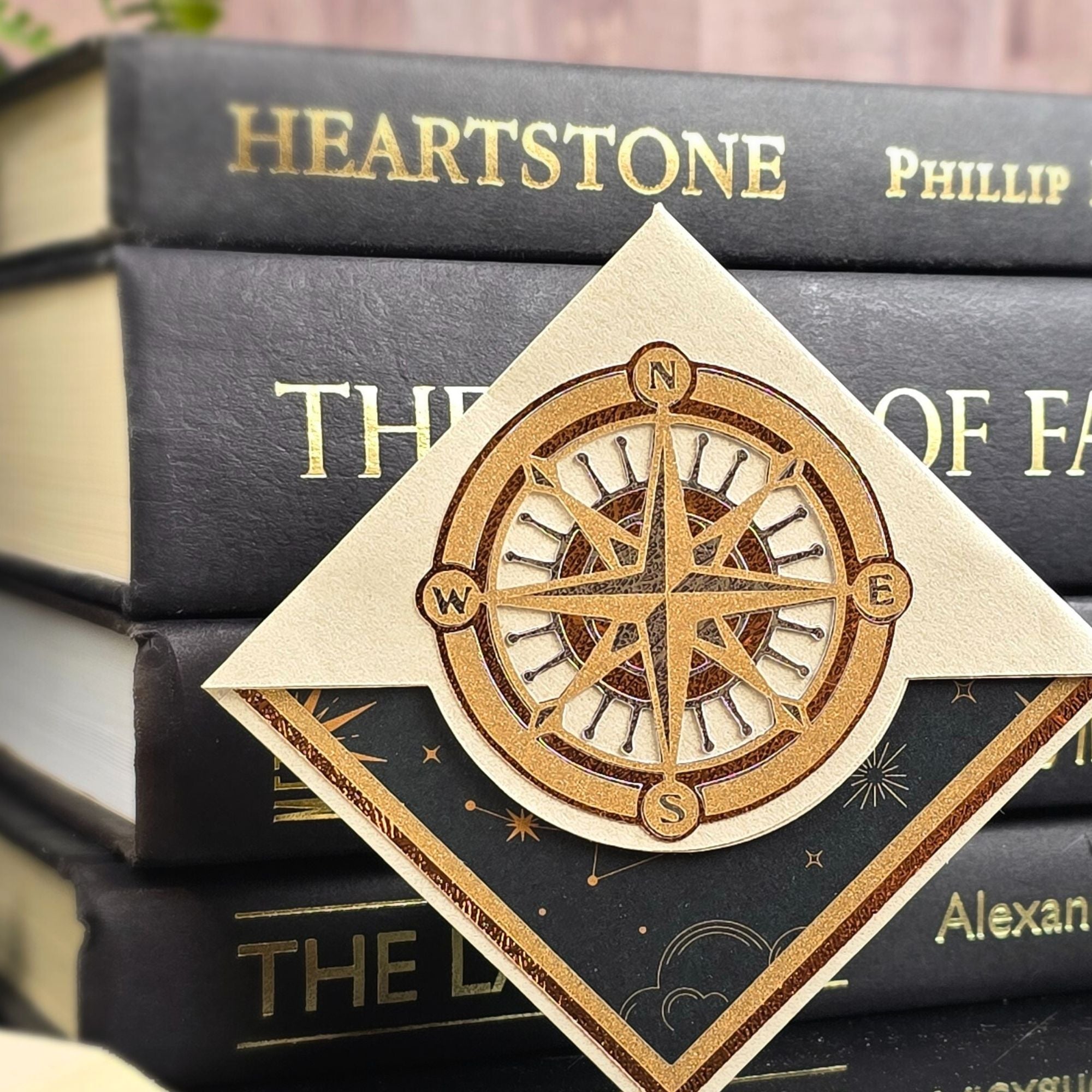 Delicate Compass Signature Corner Bookmark