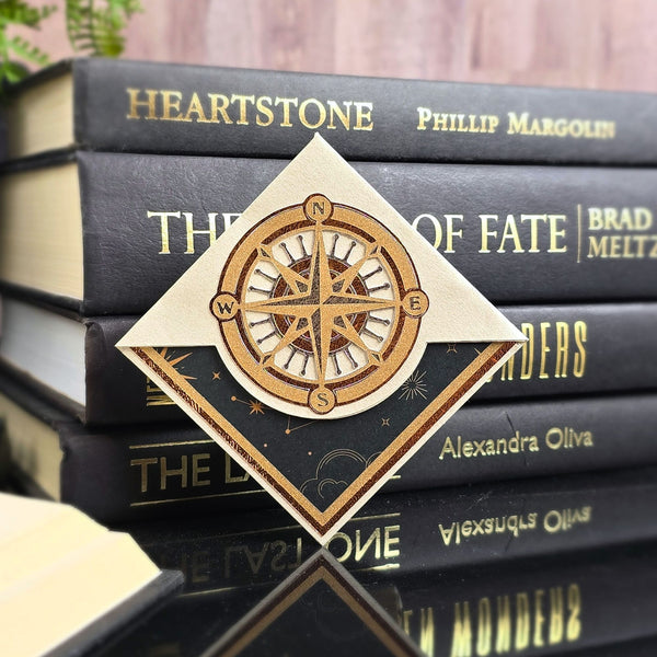 Delicate Compass Signature Corner Bookmark