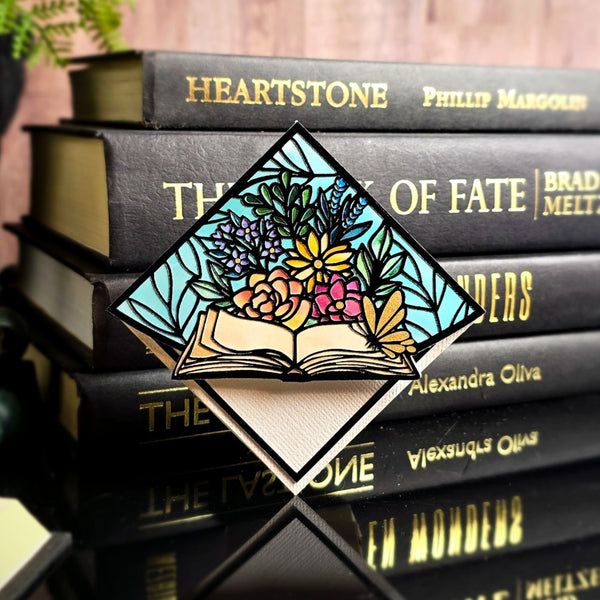 Stained Glass Book Bouquet Deluxe Handmade Corner Bookmark
