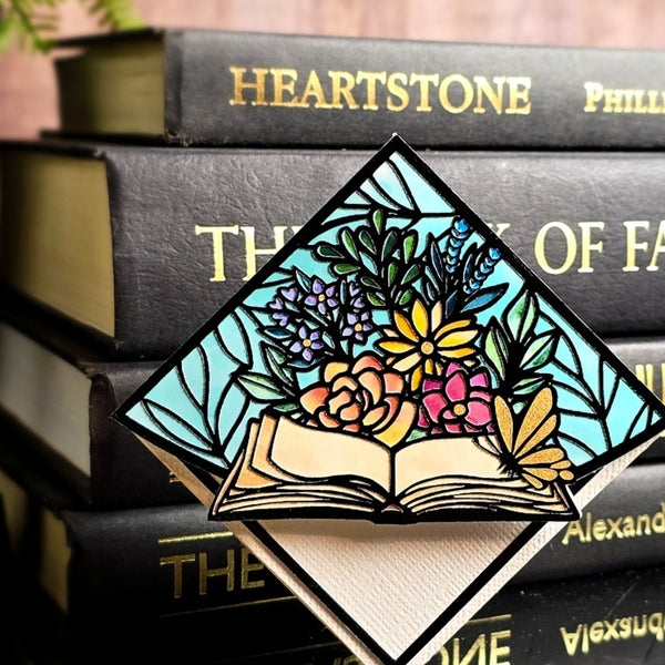 Stained Glass Book Bouquet Deluxe Handmade Corner Bookmark