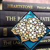 Stained Glass Pale Hydrangea Deluxe Handmade Corner Bookmark