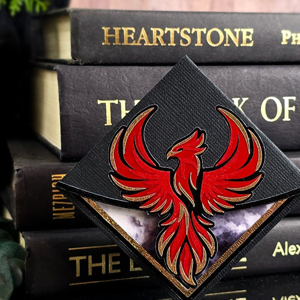 Phoenix Rising Deluxe Corner Bookmark