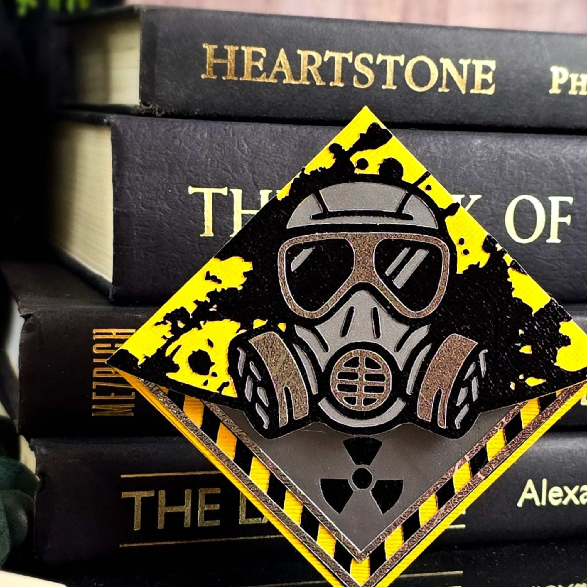Gas Mask Signature Corner Bookmark