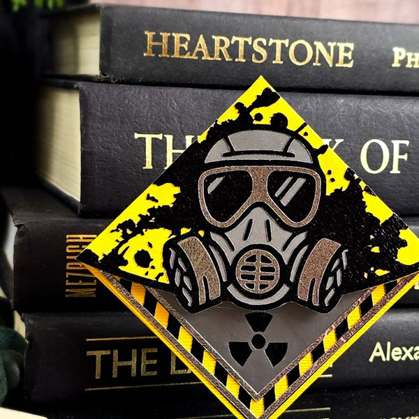 Gas Mask Signature Corner Bookmark