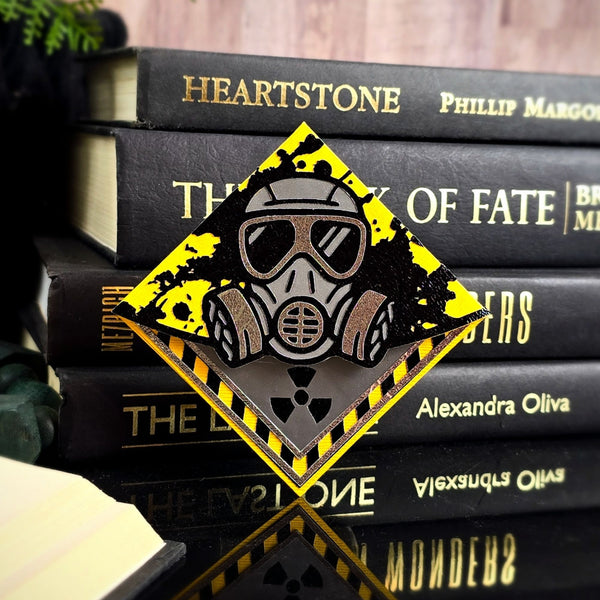Gas Mask Signature Corner Bookmark