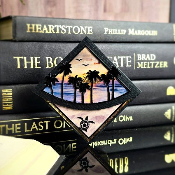 Beach Sunrise Deluxe Corner Bookmark