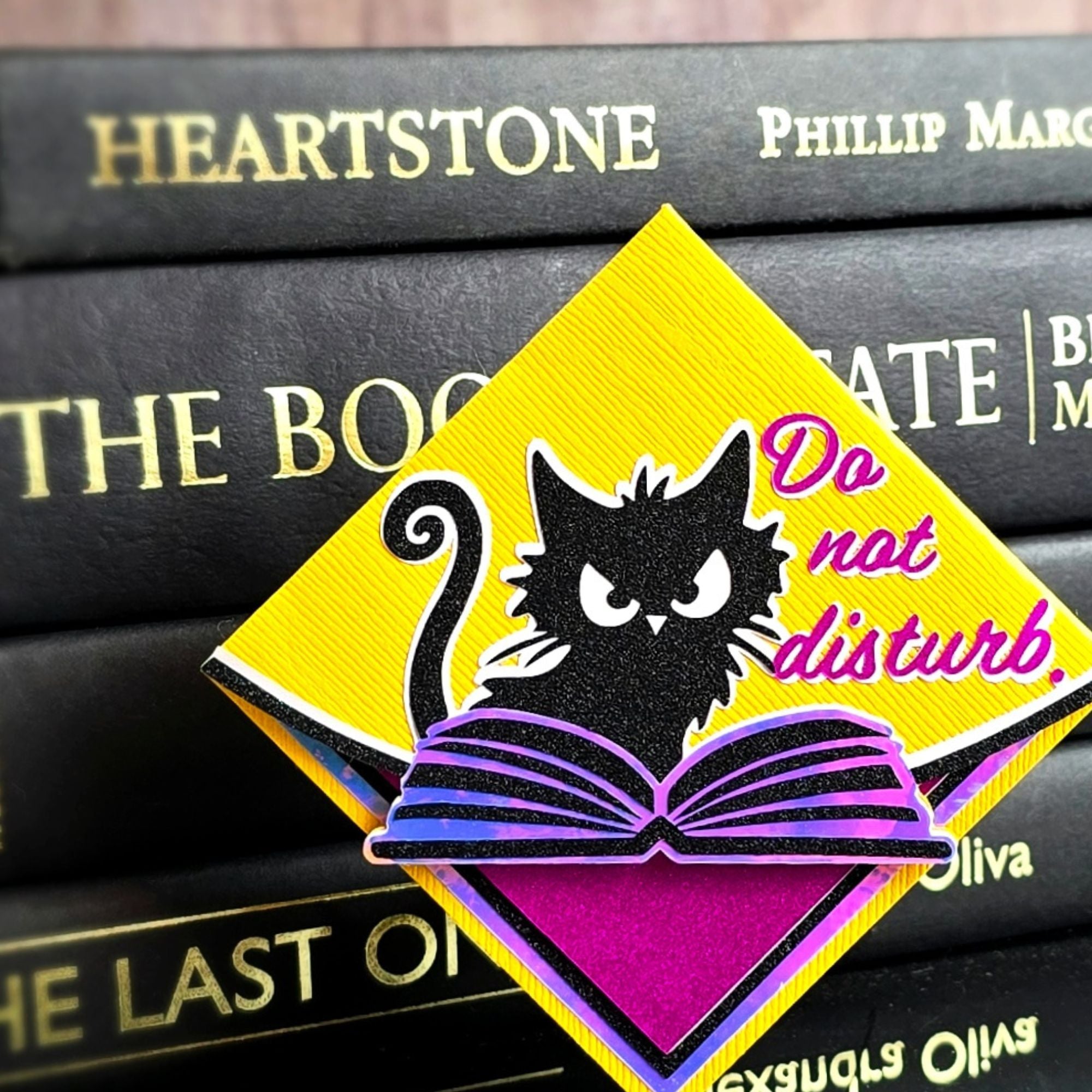 Do Not Disturb Kitty Deluxe Handmade Corner Bookmark