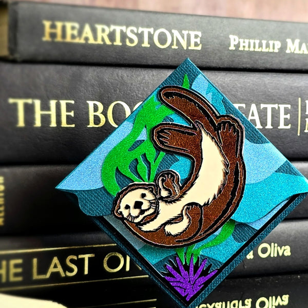 Sea Otter Deluxe Handmade Corner Bookmark