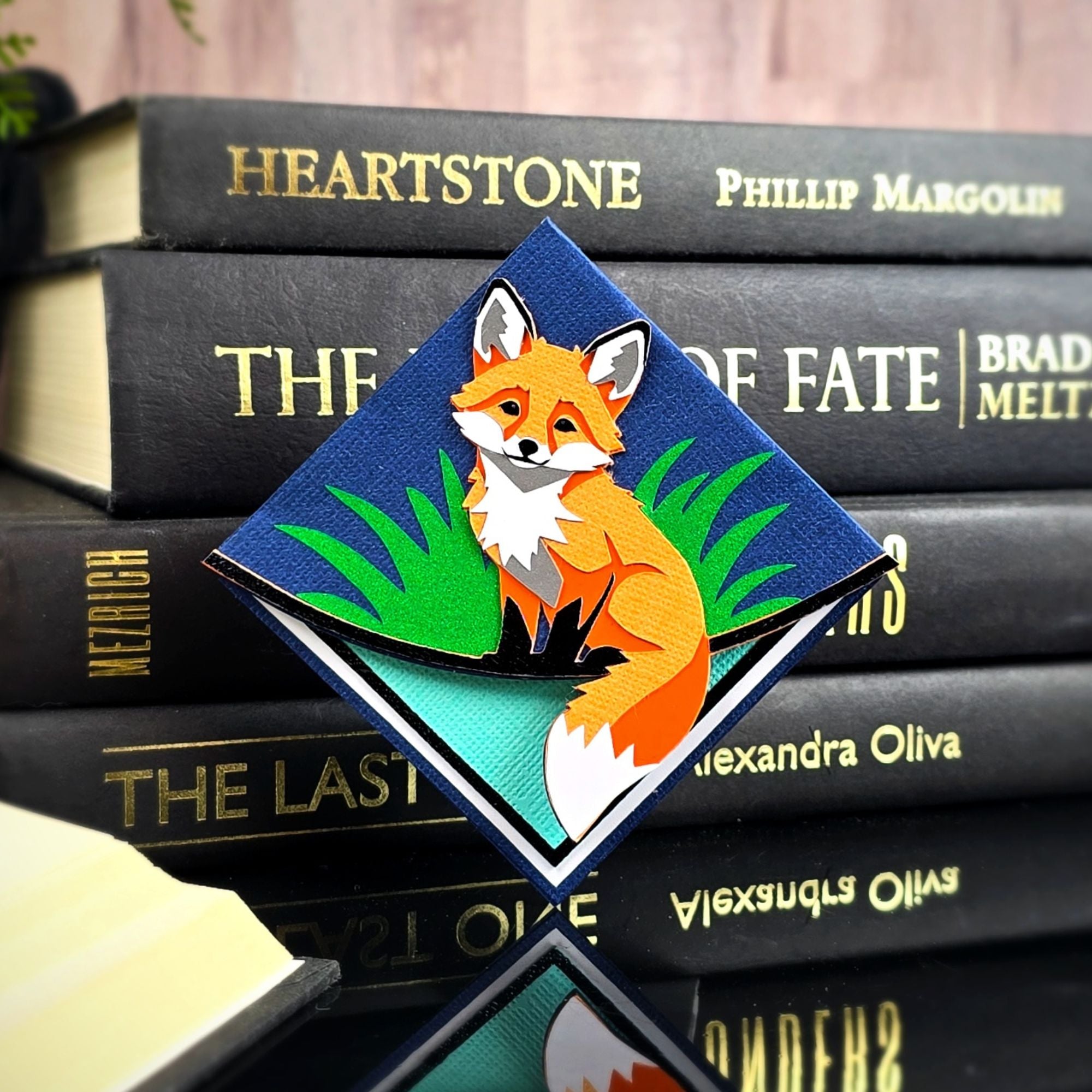 Quiet Fox Deluxe Handmade Corner Bookmark