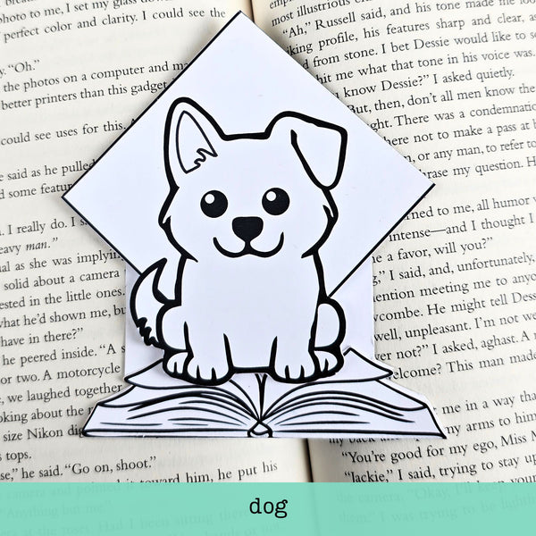 Color a Reading Buddy - 4-pack of DIY Bookmarks