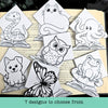 Color a Reading Buddy - 4-pack of DIY Bookmarks