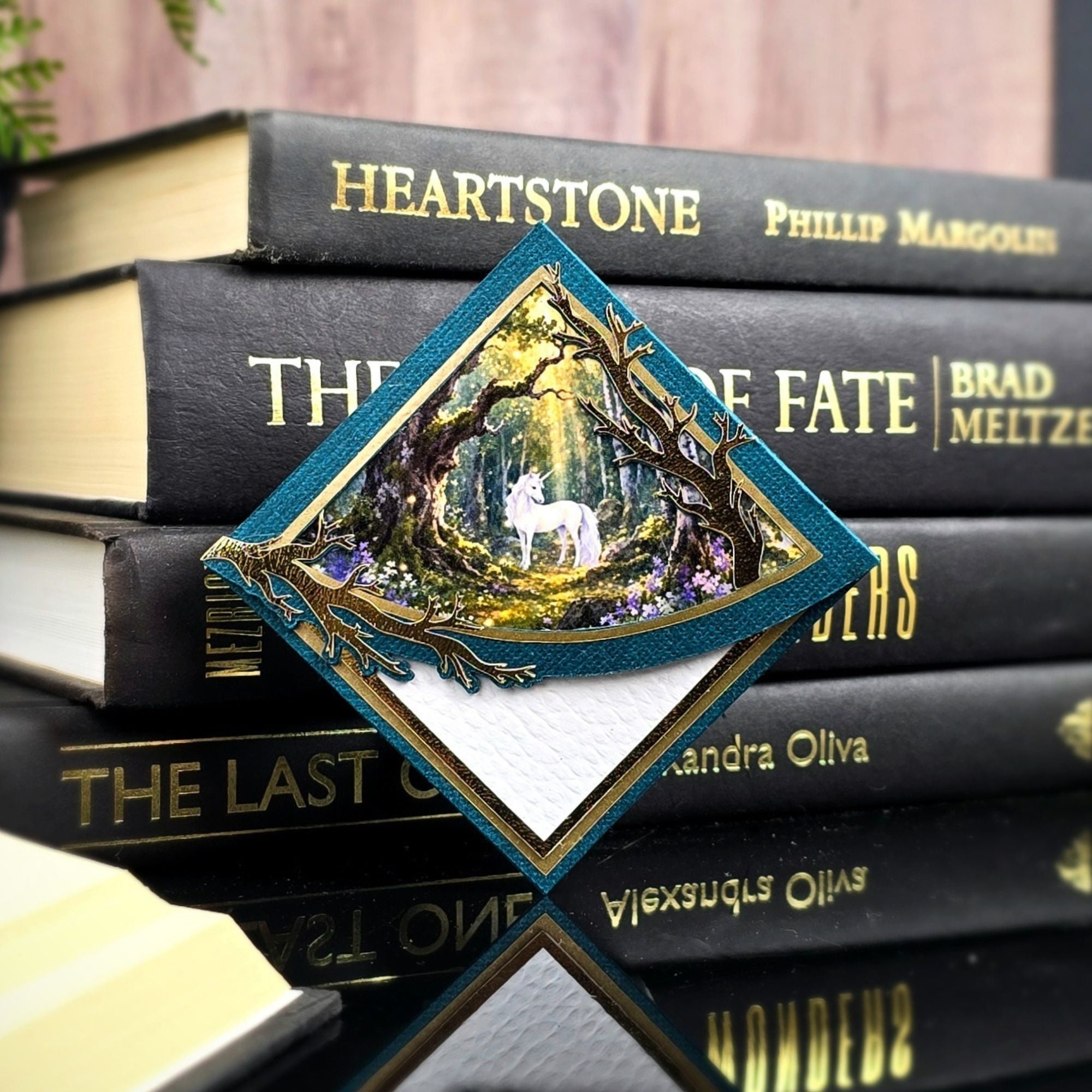 Woodland Unicorn Deluxe Corner Bookmark
