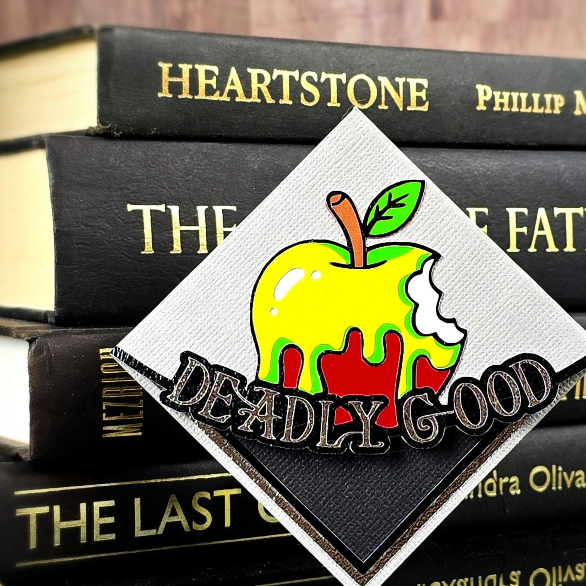 Deadly Apple Deluxe Handmade Corner Bookmark