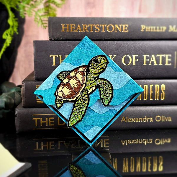 Sea Turtle Deluxe Handmade Corner Bookmark