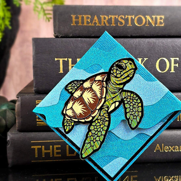 Sea Turtle Deluxe Handmade Corner Bookmark