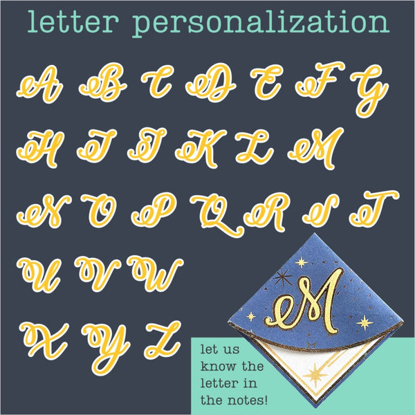 Letter + Stars Personalized Initial Signature Corner Bookmark