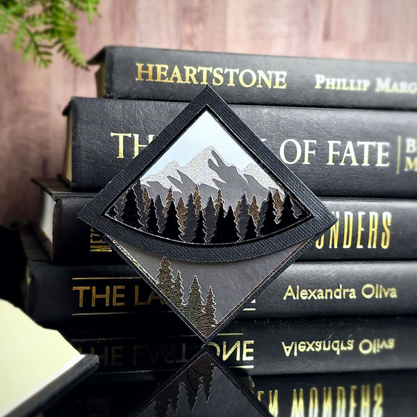 Mountain Treeline Signature Corner Bookmark