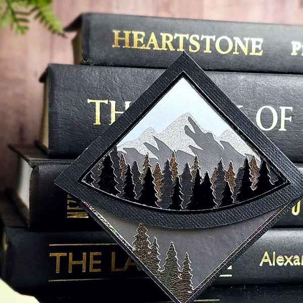 Mountain Treeline Signature Corner Bookmark