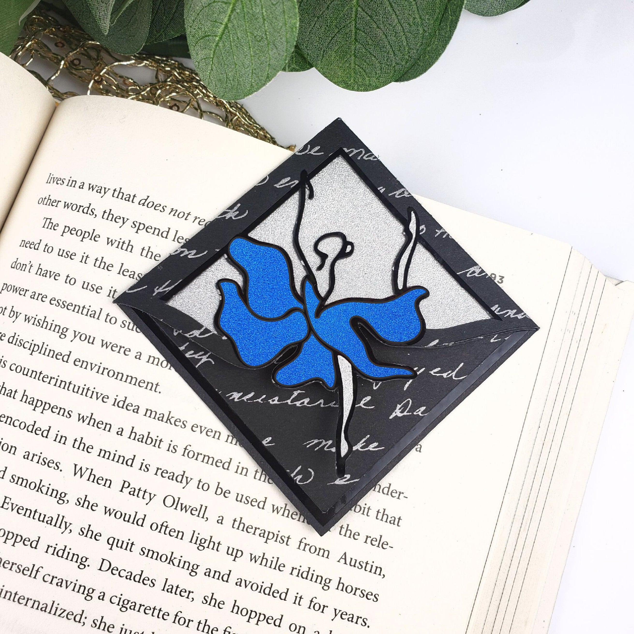 Dancer Paper Signature Corner Bookmark