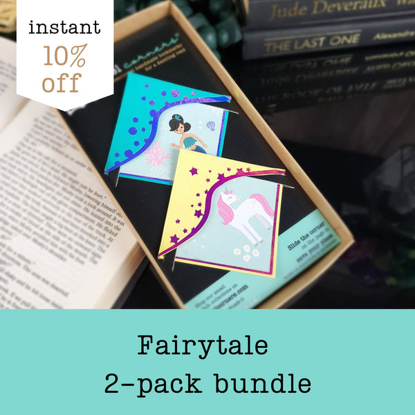 Mermaid + Unicorn 2-pack Bundle Bookmark Set