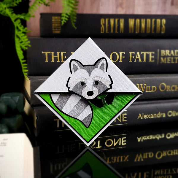 Raccoon Paper Corner Bookmark
