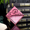 Pink Horse + Hearts Paper Corner Bookmark