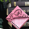 Pink Horse + Hearts Paper Corner Bookmark