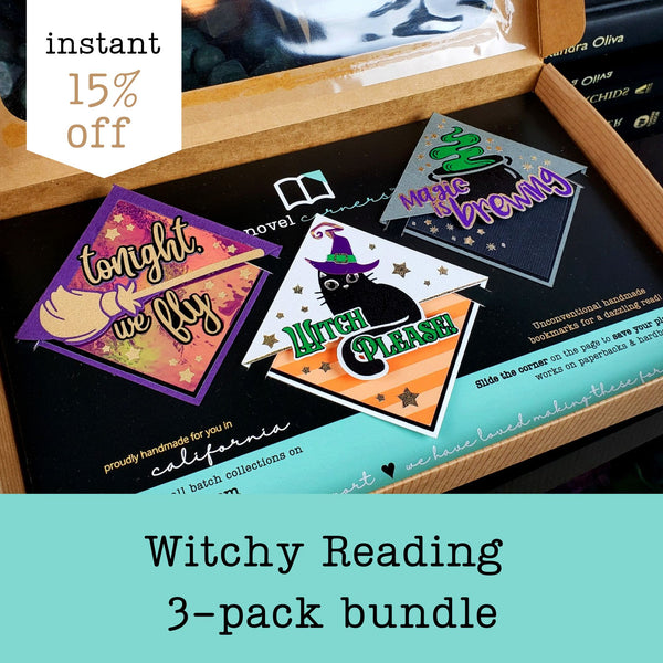 Witchy Reading Trio 3-pack Bundle of Bookmarks