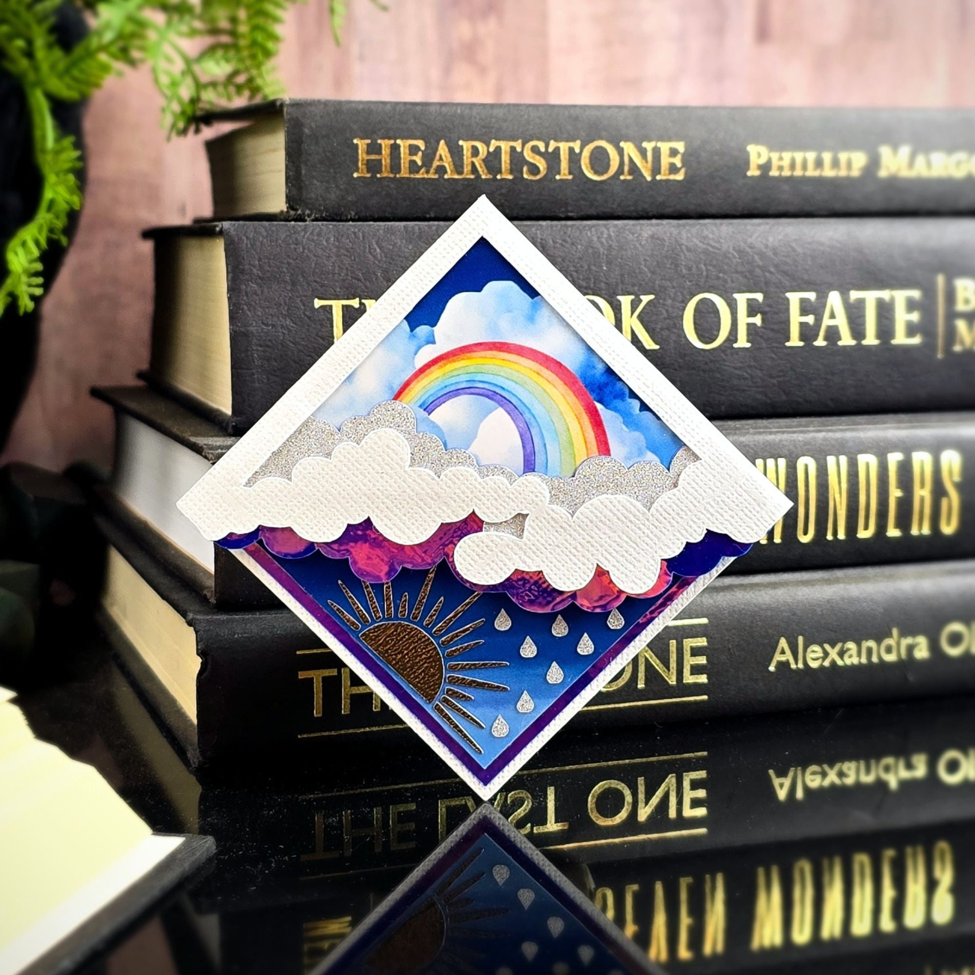 Rainbow Skies Deluxe Corner Bookmark