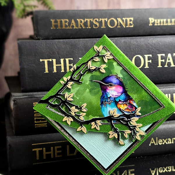 Enchanted Songbird Deluxe Corner Bookmark